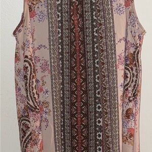 Taylor & Sage Floral Patterned Mini Dress - Pink and Brown